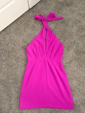 DO+BE Dress - Magenta, Halter Neck